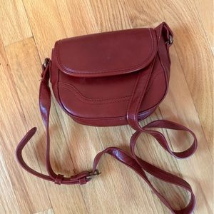 small dark red purse from forever 21